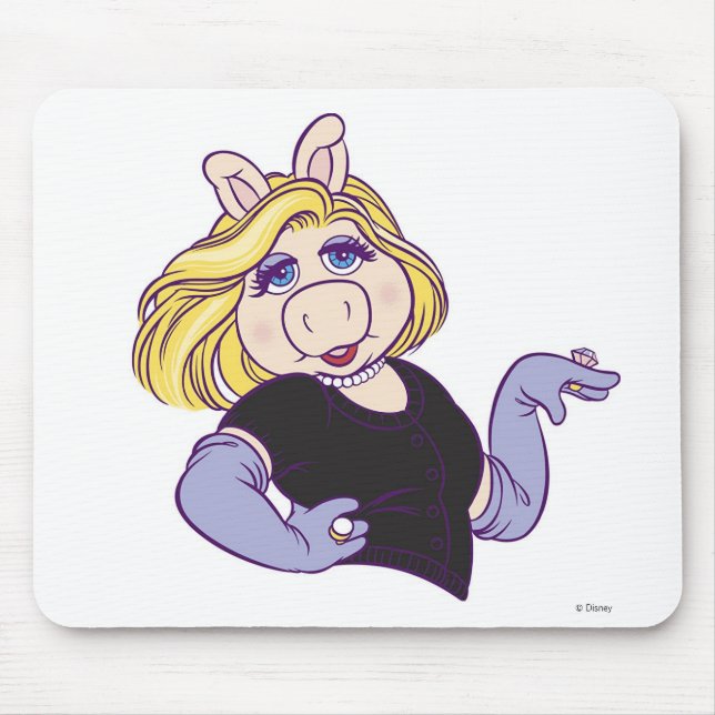 Miss Piggy standing in a styl Disney Mouse Pad (Front)