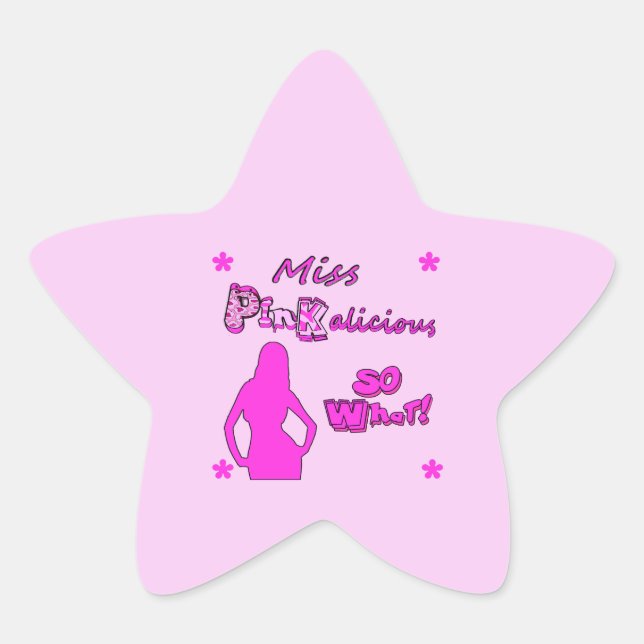 miss pinkalicious so what star sticker (Front)