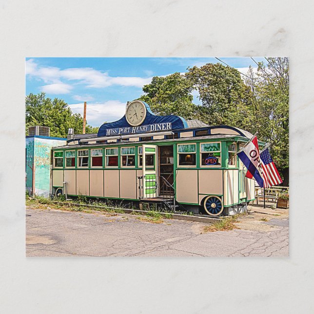 Miss Port Henry Diner, Port Henry, New York Postcard (Front)