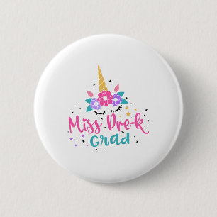 Miss Pre-k Grad Preschool Graduation Girls Kids  Button