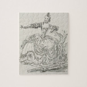 Miss Puvigne as The Living Statue, in Pigmalion, a Jigsaw Puzzle