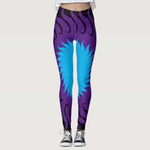 Deep Jewel Tone Royal Purple and Plum Leggings by Abstract Color