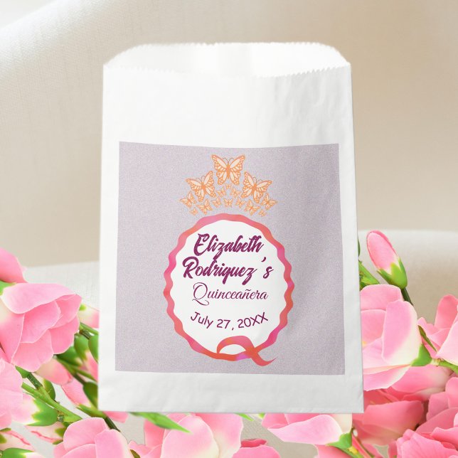 Miss Quince Butterflies Tiara Crown Squiggle  Favor Bag (Creator Uploaded)