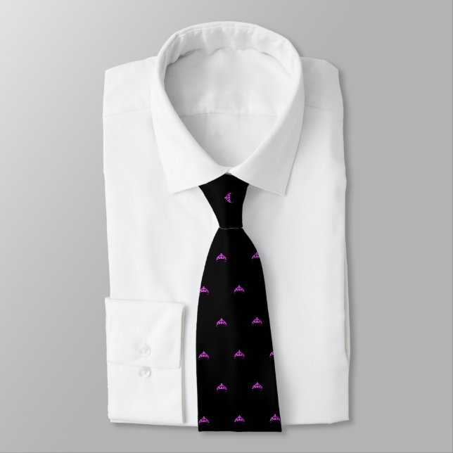 Miss Rodeo America USA Fuchsia Pin Crown Men's Tie (Tied)