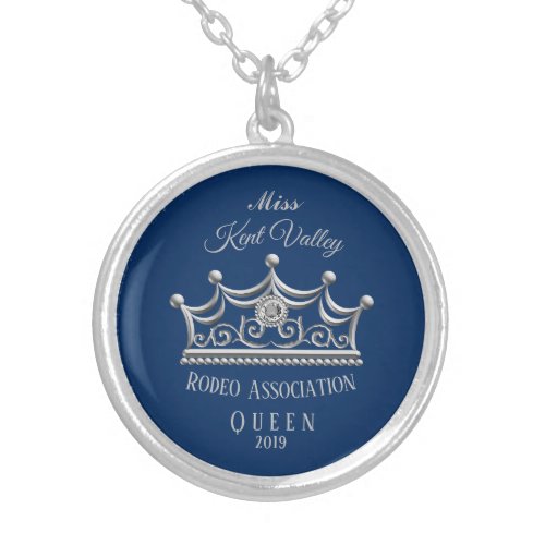 Miss Rodeo Silver Crown Necklace America USA