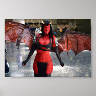 Miss Rose Noir as "Purgatori" with wing span Poster