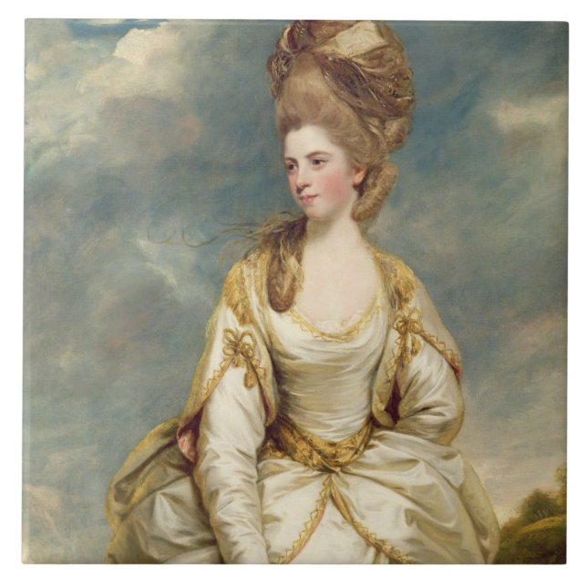 Miss Sarah Campbell, 1777-78 (oil on canvas) Ceramic Tile (Front)