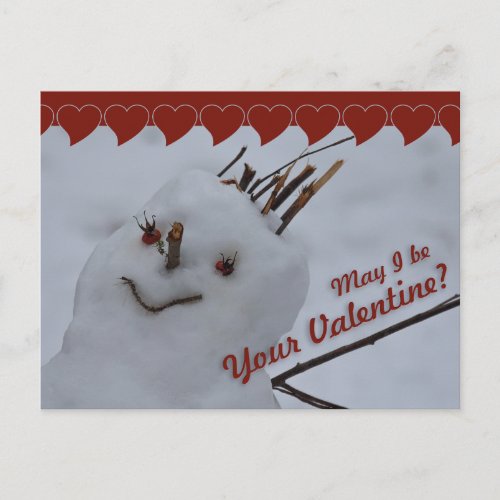 Miss Snowman CC0378  Valentine Postcard