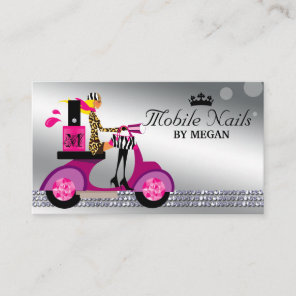 Miss Socialite Nail Salon Scooter Girl Fashion Business Card