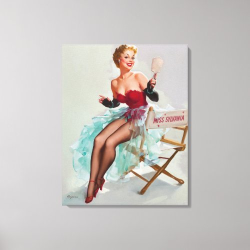 Miss Sylvania Pin_Up Girl Canvas Print