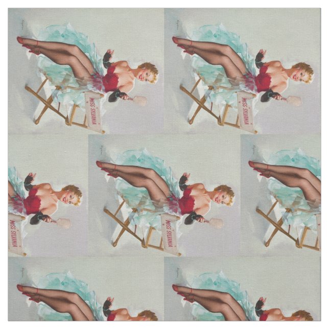 Miss Sylvania Pin-Up Girl Fabric (Swatch)