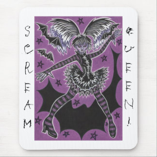 Miss Teen Halloween "Scream Queen" mousepad white