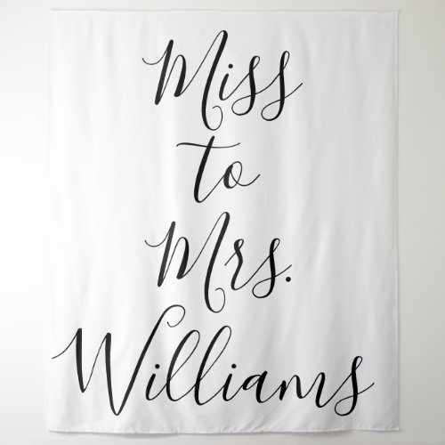 Miss to Mrs Banner Bridal Shower Backdrop