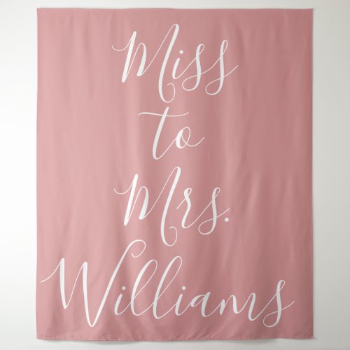 Miss to Mrs Banner Bridal Shower Backdrop Pink