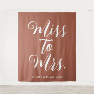 Miss to Mrs Banner Modern Bridal Shower Backdrop