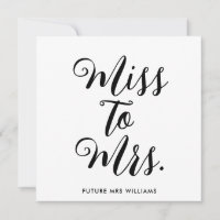 Miss to Mrs Banner Modern Bridal Shower Prop