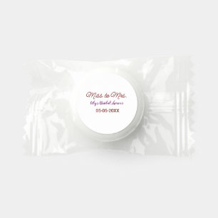 Miss to Mrs bridal shower add name date year simpl Life Saver® Mints