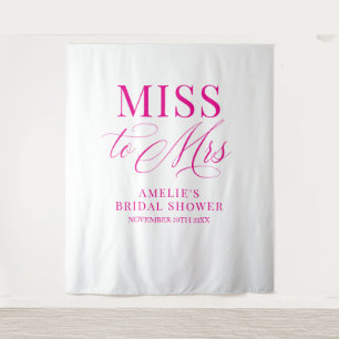 Miss to Mrs Bridal shower elegant pink backdrop