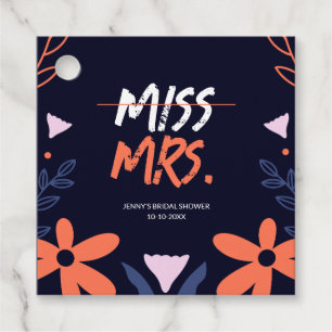 Miss To Mrs. Bridal Shower Favor Tags