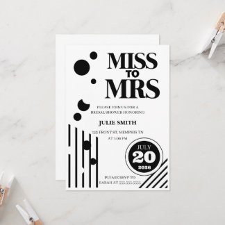 Miss to Mrs Bridal Shower Invitation