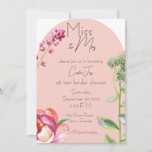 Miss to Mrs Bridal Shower Invite