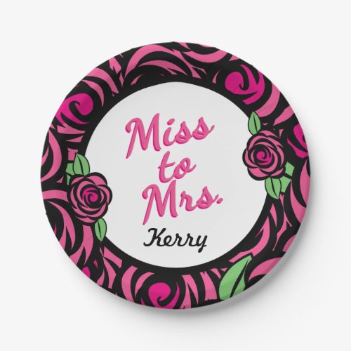 Miss to Mrs Bridal Shower Paper Plate