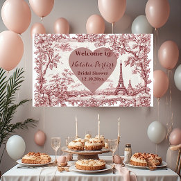 Miss to Mrs Bridal Shower Paris French Country  Banner