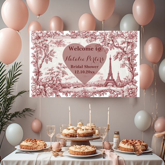 Miss to Mrs Bridal Shower Paris French Country  Banner (Miss to Mrs Bridal Shower Paris French Country Banner)