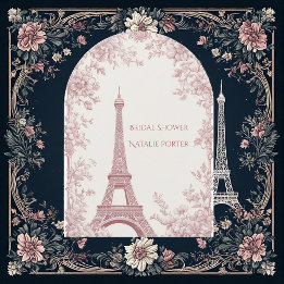 Miss to Mrs Bridal Shower Paris Shabby Chic Arch  Invitation