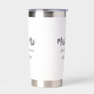 Miss to Mrs bridal shower stylish simple add name Insulated Tumbler