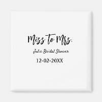 Miss to Mrs bridal shower stylish simple add name 