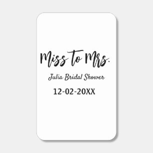 Miss to Mrs bridal shower stylish simple add name  Matchboxes