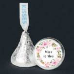 Miss to Mrs Bridal Shower Watercolor Pink Flora Hershey®'s Kisses®<br><div class="desc">"Infuse your bridal shower with floral beauty using these exquisite stickers. With a vibrant floral design,  these stickers are a versatile addition to your decor,  perfect for enhancing favor boxes,  invitations,  thank you cards,  and more. Elevate every detail with these captivating adornments."</div>