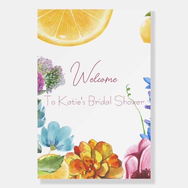 Miss to Mrs Bridal Shower Welcome Sign (Front)