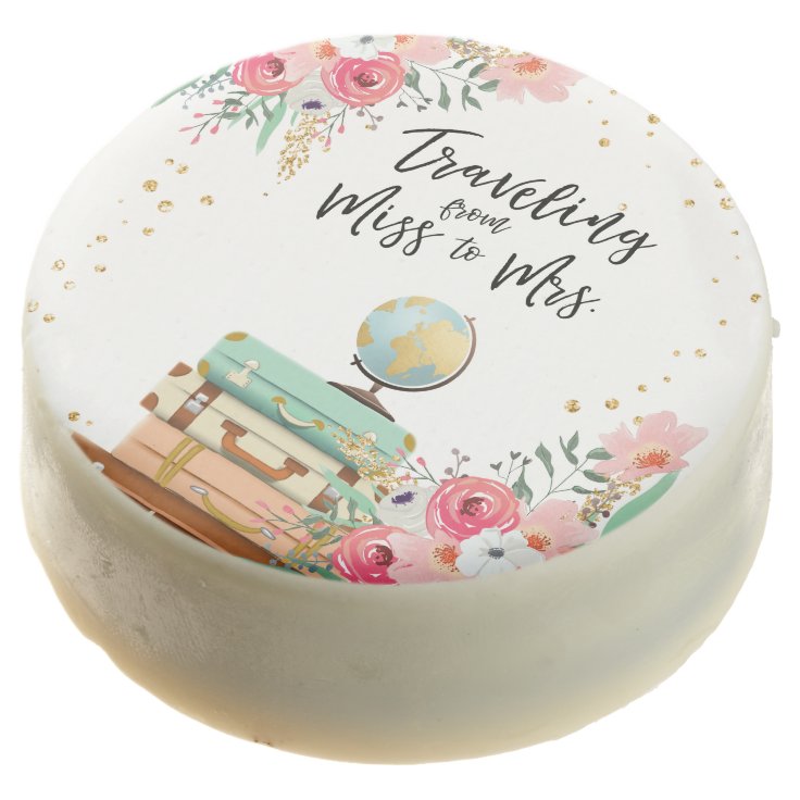 Miss to Mrs Cookies Bridal shower Floral Travel | Zazzle