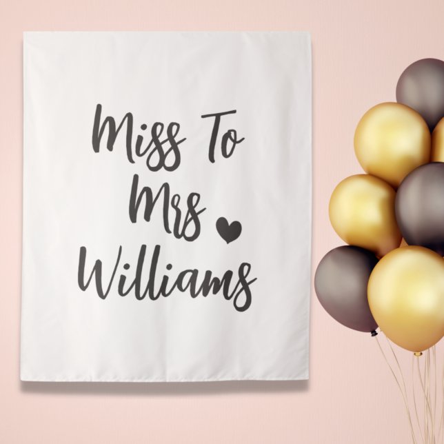 Miss to Mrs. | Custom Bridal Shower Backdrop Decor (Creator Uploaded)