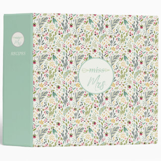 Miss to Mrs Garden Floral 3 Ring Binder