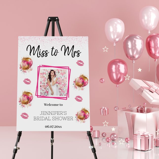 Miss to Mrs Glitter Bridal shower Welcome Sign  (Creator Uploaded)