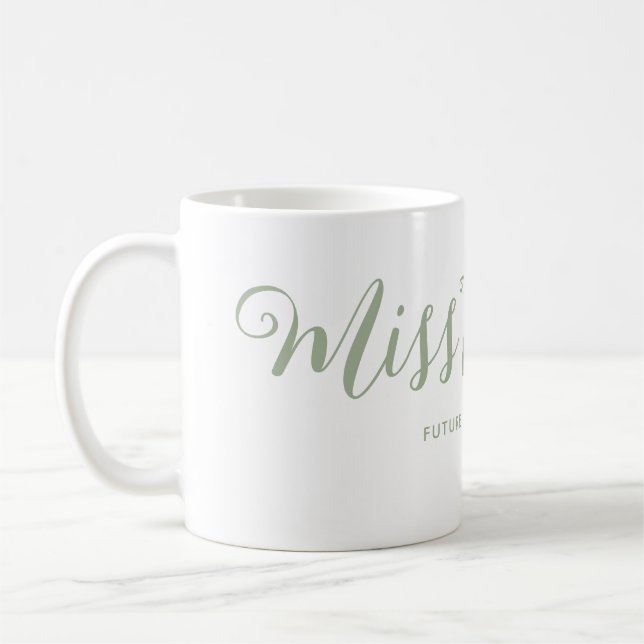 Miss to Mrs Modern Boho Script Bachelorette Coffee Mug (Left)