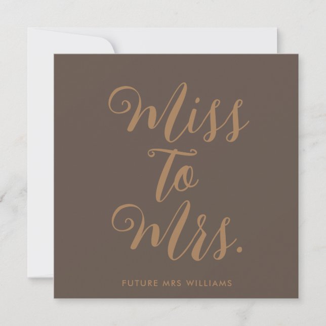 Miss to Mrs Modern Bridal Shower  (Front)
