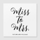 Miss to Mrs Modern Bridal Shower Bachelorette (Front)