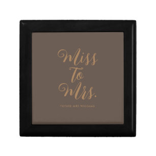 Miss to Mrs Modern Bridal Shower Gift Box