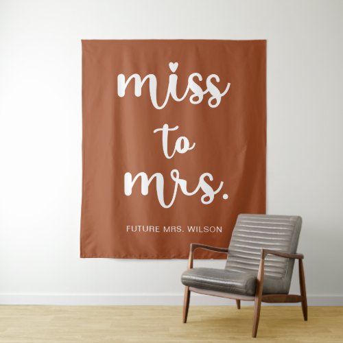 Miss to Mrs Name Bridal Shower Photo Backdrop