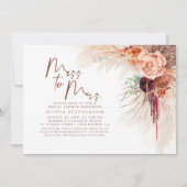 Miss to Mrs Pampas Grass Terracotta Bridal Shower Invitation (Front)