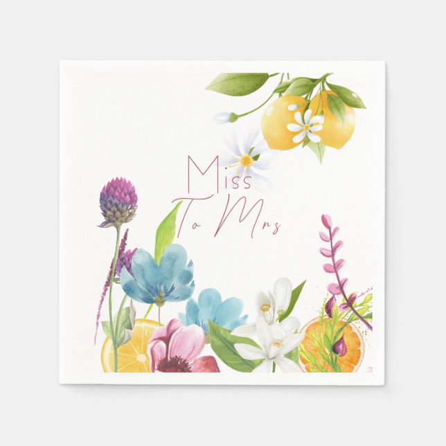 Miss to Mrs paper napkins (Front)