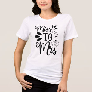 Miss to Mrs Sparkle Script – Bridal Journey Begins Tri-Blend Shirt