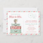 Miss to Mrs travel bridal shower coral mint