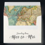 Miss to Mrs Travel Bridal Shower Envelope World<br><div class="desc">♥ Envelope matching all your party items! Miss to Mrs Travel Bridal Shower Party Theme.</div>