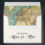 Miss to Mrs Travel Bridal Shower Envelope World<br><div class="desc">♥ Envelope matching all your party items! Miss to Mrs Travel Bridal Shower Party Theme.</div>