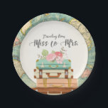 Miss to Mrs Travel Bridal Shower Paper Plates<br><div class="desc">♥ A perfect addition to your party! Miss to Mrs Travel Bridal Shower Party Theme.</div>